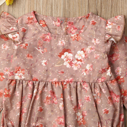Newborn Baby Girls Floral Clothes Babies Flower