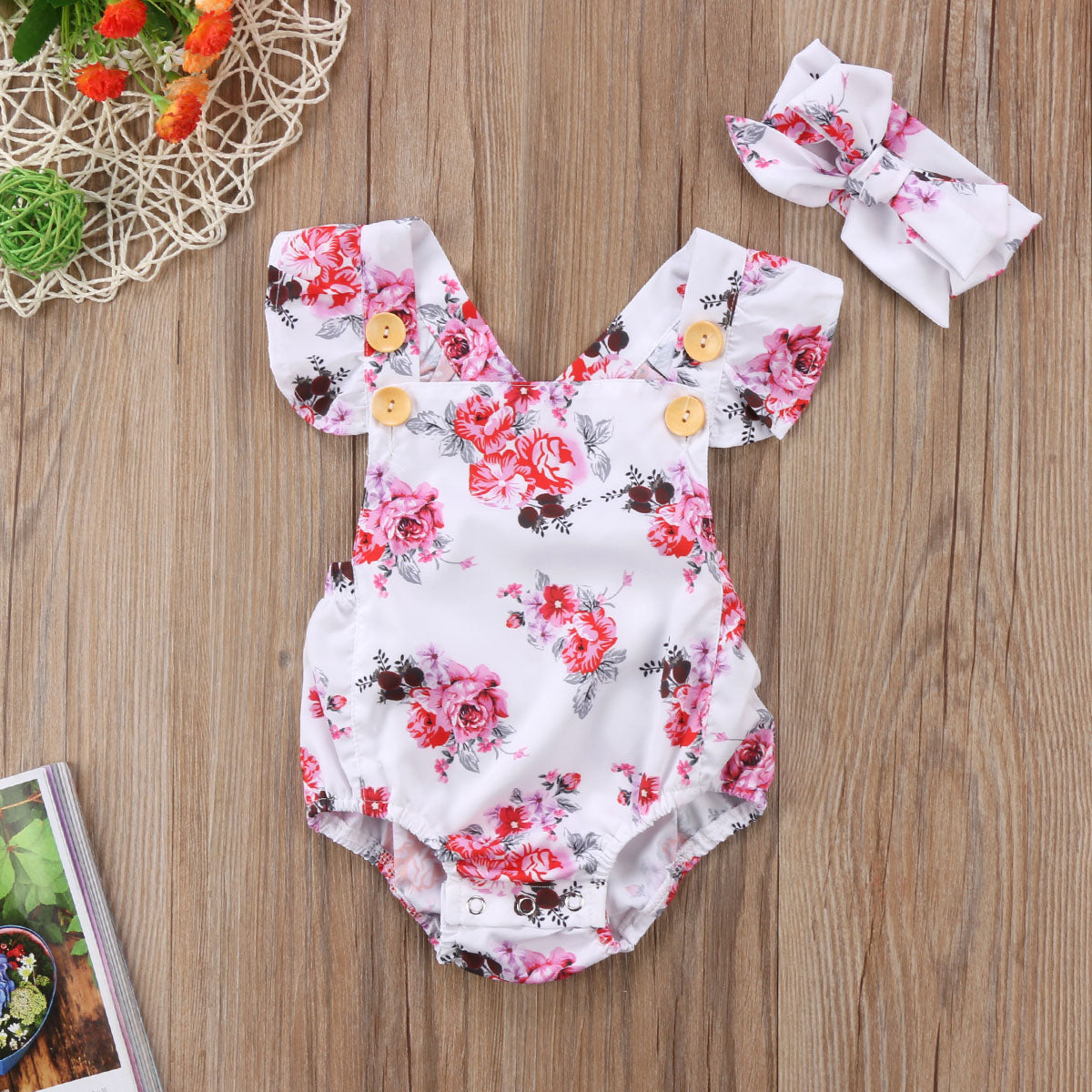 Newborn Infant Baby Girl Floral Clothes Babies