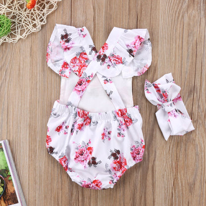 Newborn Infant Baby Girl Floral Clothes Babies