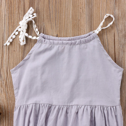 Newborn Kids Baby Girls Solid Badysuit Babies