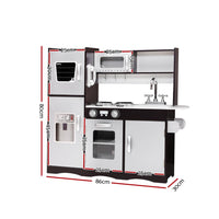 Keezi Kids Kitchen Play Set Wooden Pretend Toys Cooking Children Stove