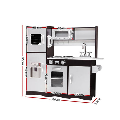 Keezi Kids Kitchen Play Set Wooden Pretend Toys Cooking Children Stove