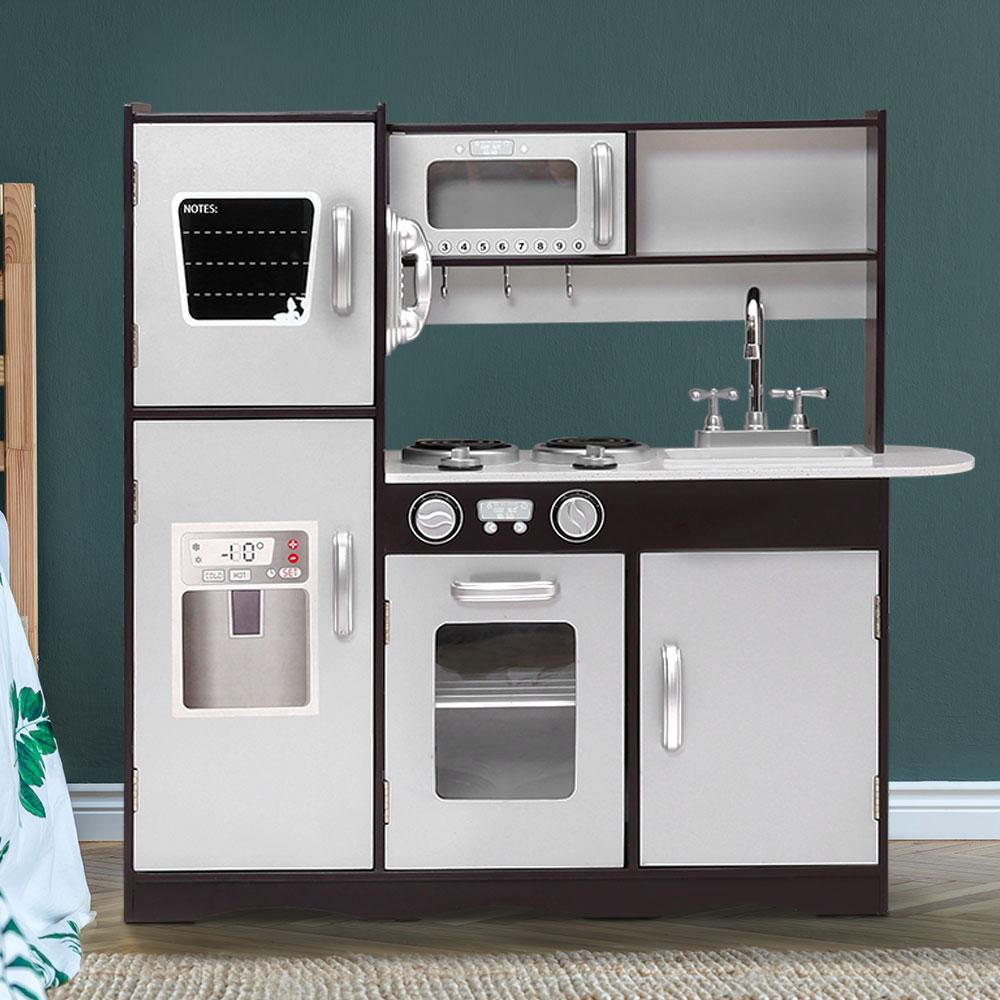 Keezi Kids Kitchen Play Set Wooden Pretend Toys Cooking Children Stove