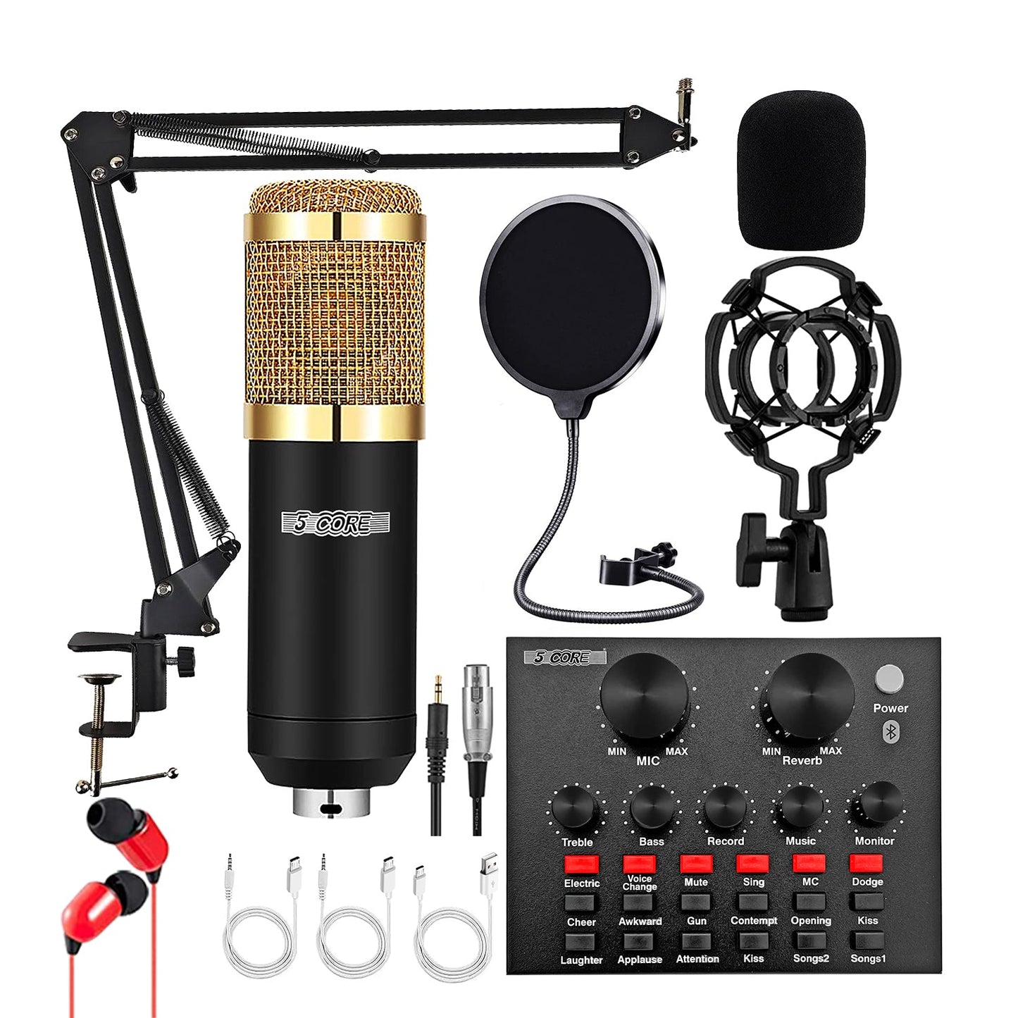 xyz5Core Recording Microphone Podcast Bundle Professional Condenser