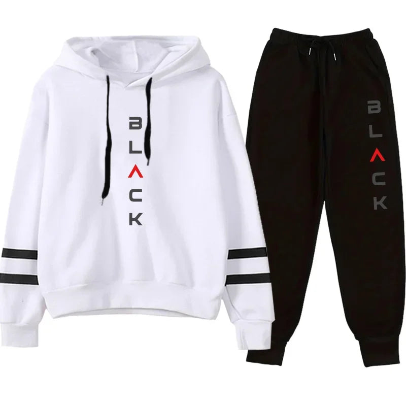 2025 Womens Tracksuit Hooded Sweatshirt Sweatpants Set Urban Sportswear Fall Winter Casual Jogging Outfit Fashion Hoodies Outfit