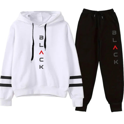 2025 Womens Tracksuit Hooded Sweatshirt Sweatpants Set Urban Sportswear Fall Winter Casual Jogging Outfit Fashion Hoodies Outfit