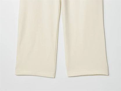 Women's Suit New for Autumn 2025 Solid Color Long Sleeve Basic Hoodie Fleece Sweatshirt and Long Pants Set Casual Fashion