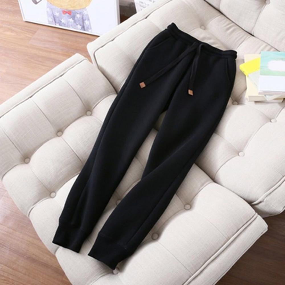 Women's Sweatshirt Pants Suit Autumn and Winter Warm Long-sleeved Fleece Thick Hoodie Coat Jogger Pants Sportswear Two-piece Set
