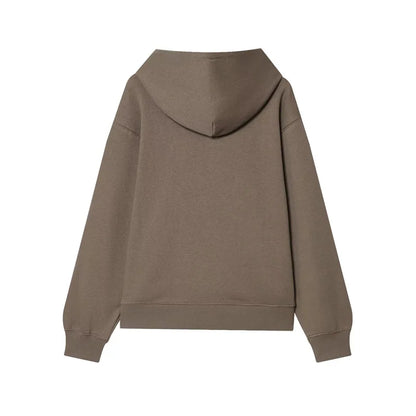 Women's Suit New for Autumn 2025 Solid Color Long Sleeve Basic Hoodie Fleece Sweatshirt and Long Pants Set Casual Fashion