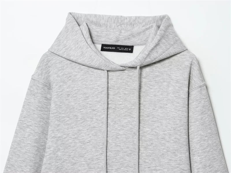 Women's Suit New for Autumn 2025 Solid Color Long Sleeve Basic Hoodie Fleece Sweatshirt and Long Pants Set Casual Fashion