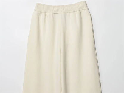 Women's Suit New for Autumn 2025 Solid Color Long Sleeve Basic Hoodie Fleece Sweatshirt and Long Pants Set Casual Fashion