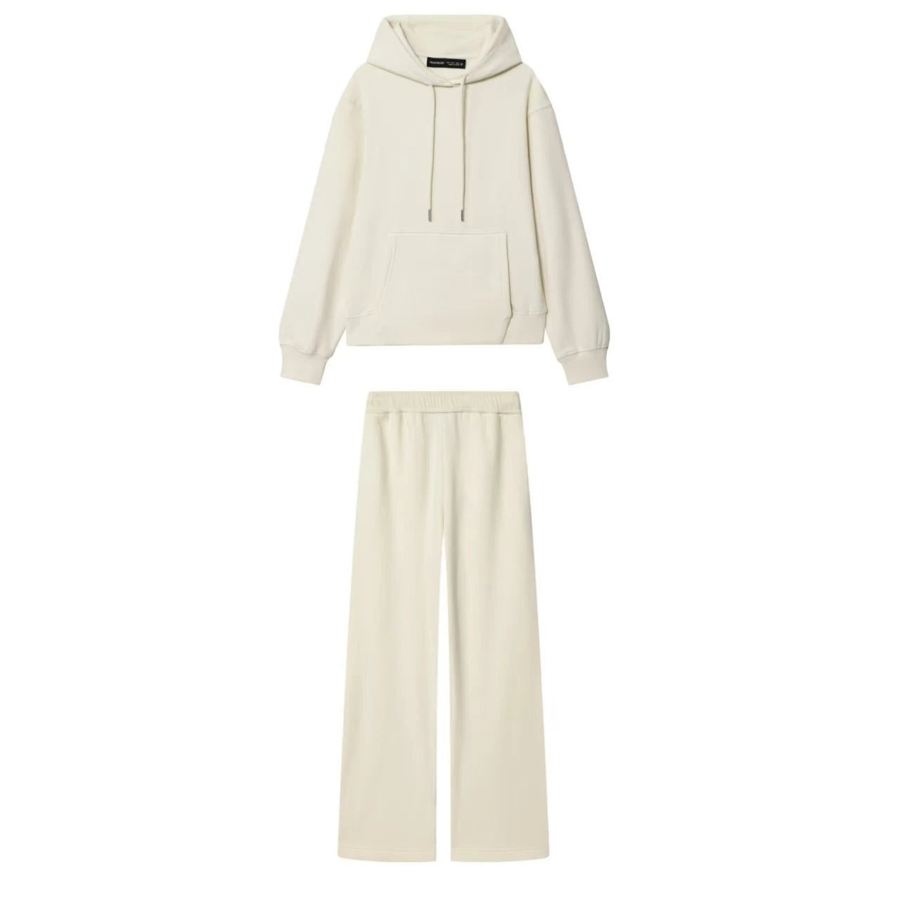 Women's Suit New for Autumn 2025 Solid Color Long Sleeve Basic Hoodie Fleece Sweatshirt and Long Pants Set Casual Fashion