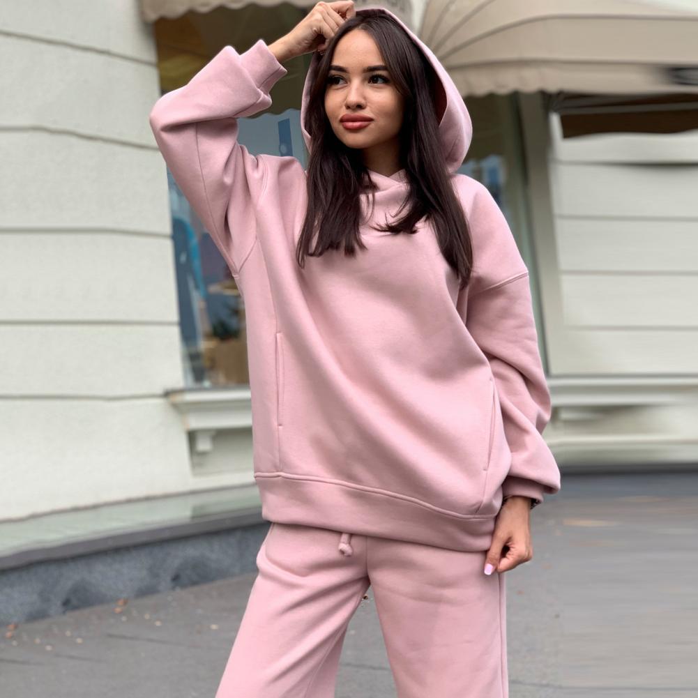 Women Tracksuit Autumn Winter Warm Hoodies Top Suits Casual Hooded Sweatshirts And Jogging Pants Outfits Sweatpants 2 Piece Sets