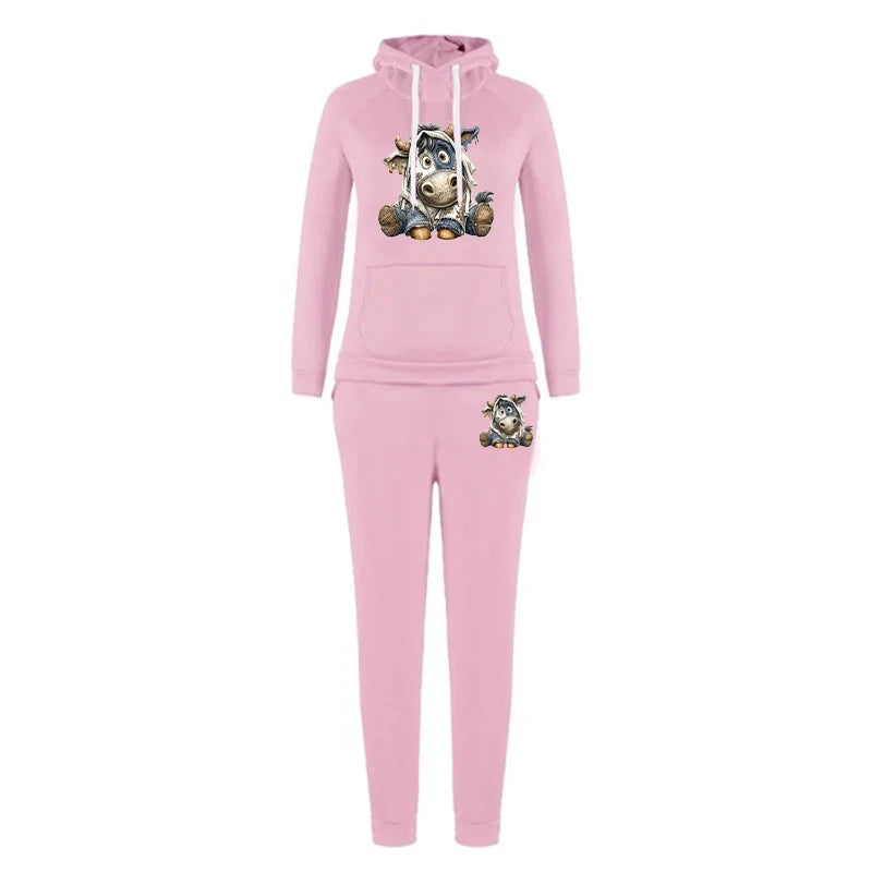 Women TrackSuit Aesthetic Designer Clothes Autumn Winter High Quality Hoodies Sweatshirts Sweatpants Sportwear Woman Pants Sets