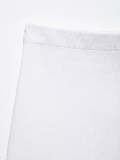 Women's Fashion Elegant Skirt Suit Round Neck Long Sleeve Knitted Sweater Top Elastic Waist Mini Skirt Female Spring Summer New