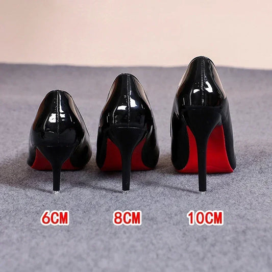 Sexy Red Bottom Women High Heels Classic Ladies Pumps Autumn Soft