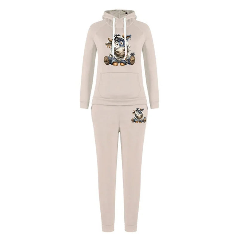 Women TrackSuit Aesthetic Designer Clothes Autumn Winter High Quality Hoodies Sweatshirts Sweatpants Sportwear Woman Pants Sets