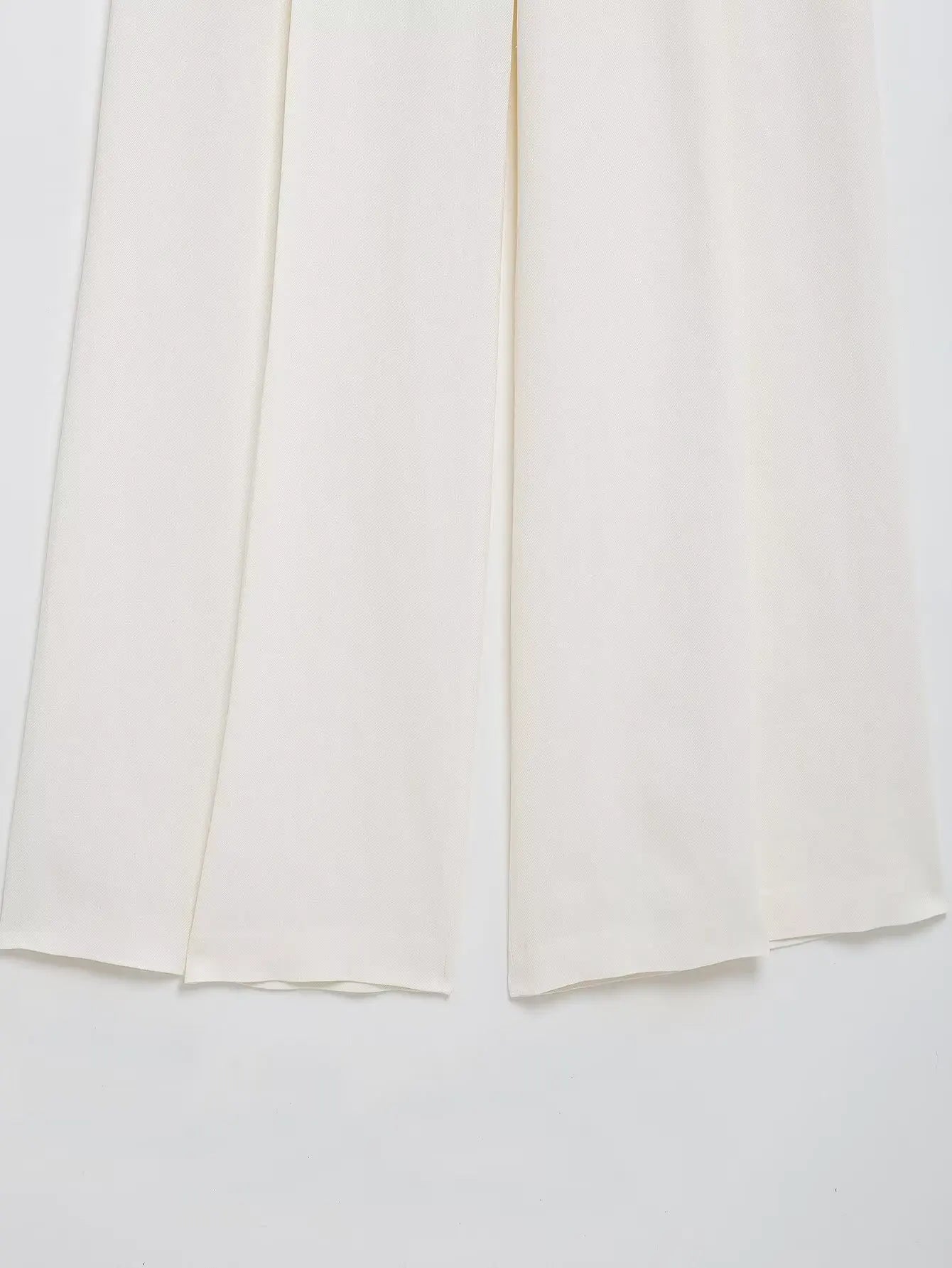 HH Women Spring Fashion Suits White Turn-Down Collar Long Sleeves Lace-Up Blazers+High Waist Zipper Long Pants Female Sets