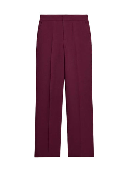 Women's Feather Suit Blazer Pants Set Lapel Shoulder Pads Full Sleeve Jackets Pockets Straight Pant 2025 Autumn Lady Suit Street