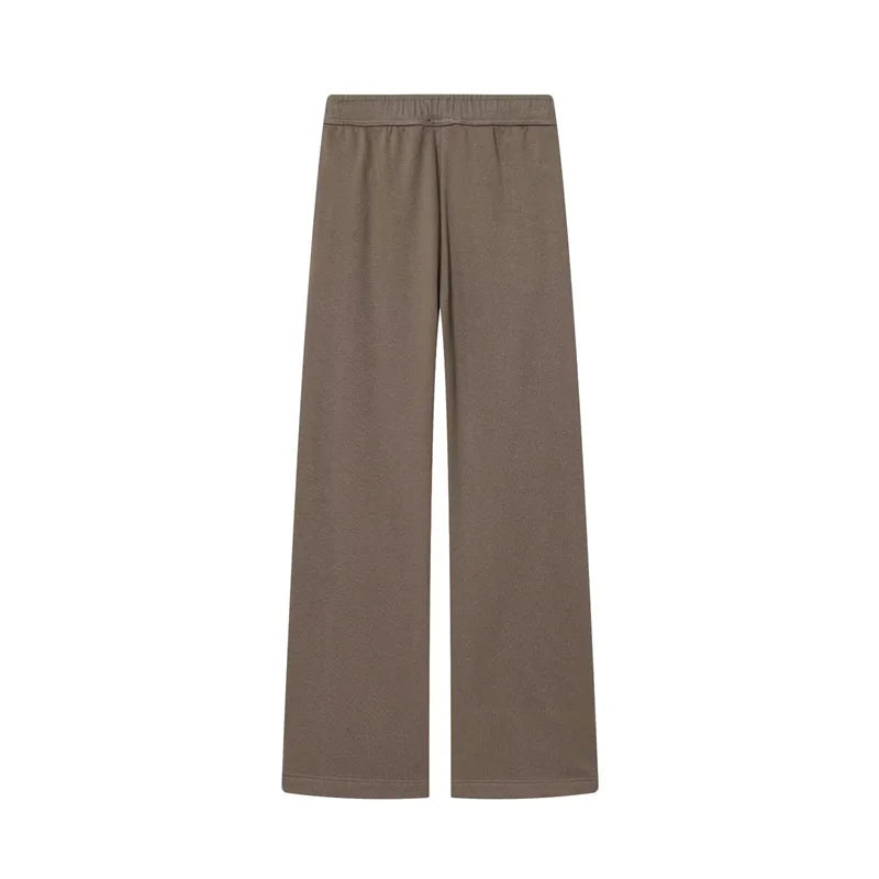 Women's Suit New for Autumn 2025 Solid Color Long Sleeve Basic Hoodie Fleece Sweatshirt and Long Pants Set Casual Fashion