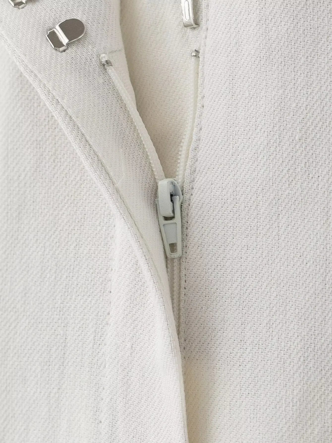 HH Women Spring Fashion Suits White Turn-Down Collar Long Sleeves Lace-Up Blazers+High Waist Zipper Long Pants Female Sets