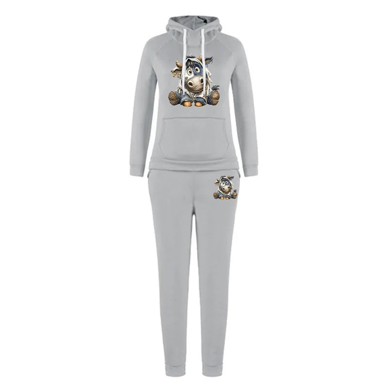 Women TrackSuit Aesthetic Designer Clothes Autumn Winter High Quality Hoodies Sweatshirts Sweatpants Sportwear Woman Pants Sets