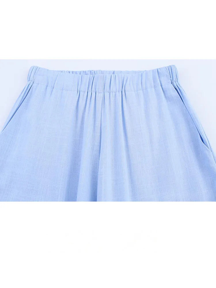 HH Women Casual Suit Solid Turn-Down Collar Long Sleeves Single-Breasted Blazers+Elastic Waist Pockets Pants Female Sets