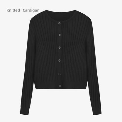 AS 2025 spring summer elegance satin dress + knitted top match set