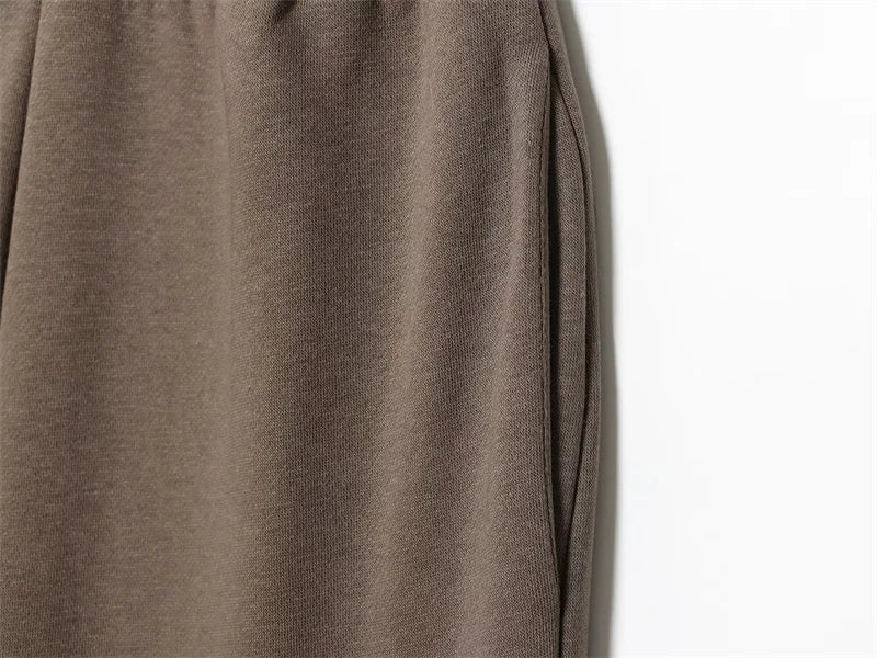 Women's Suit New for Autumn 2025 Solid Color Long Sleeve Basic Hoodie Fleece Sweatshirt and Long Pants Set Casual Fashion