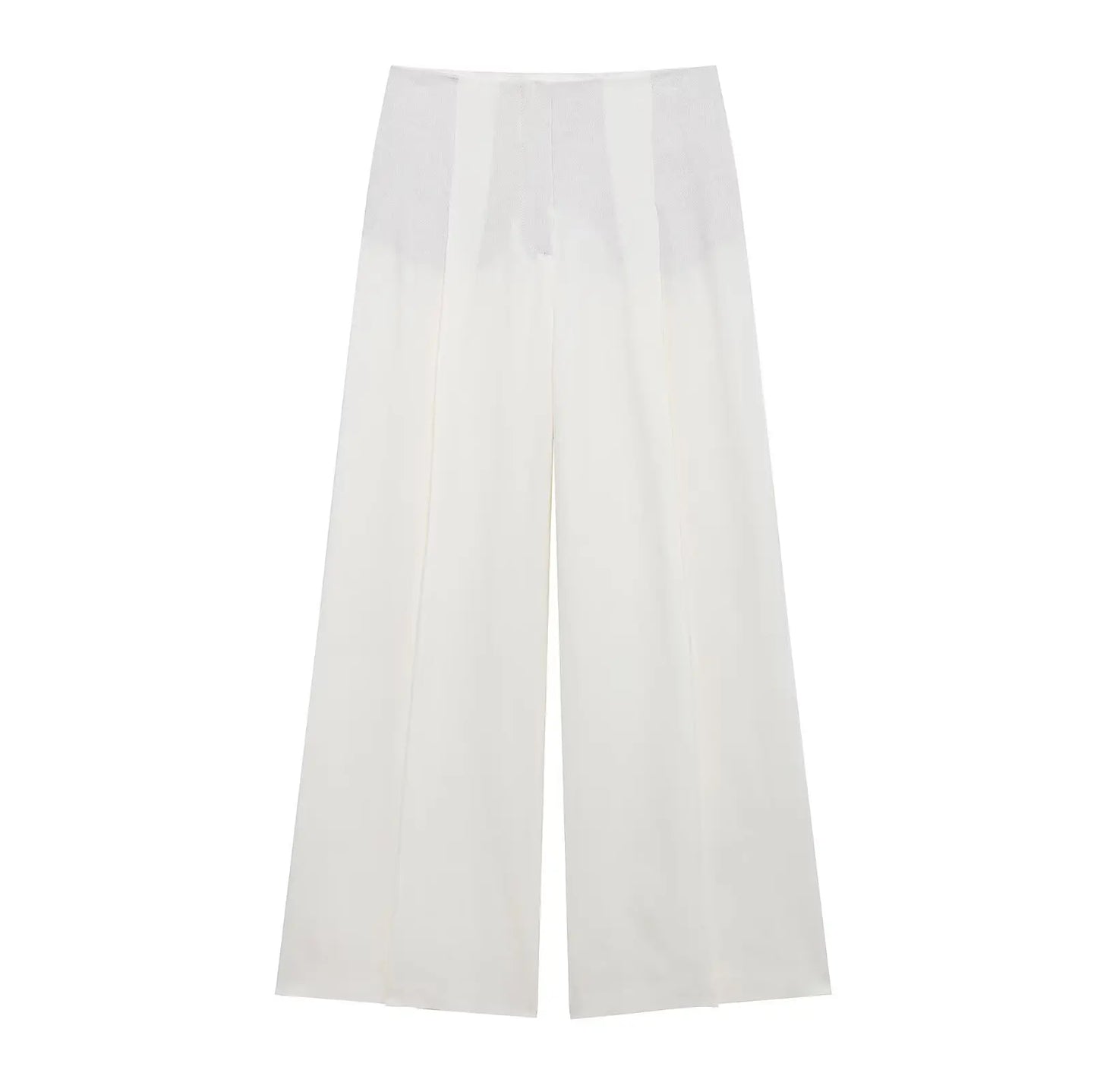 HH Women Spring Fashion Suits White Turn-Down Collar Long Sleeves Lace-Up Blazers+High Waist Zipper Long Pants Female Sets