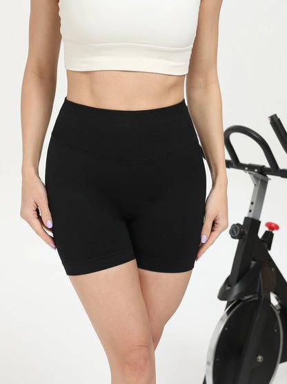 3 Piece Workout Shorts Womens Seamless High Waist Butt Lifting Scrunch