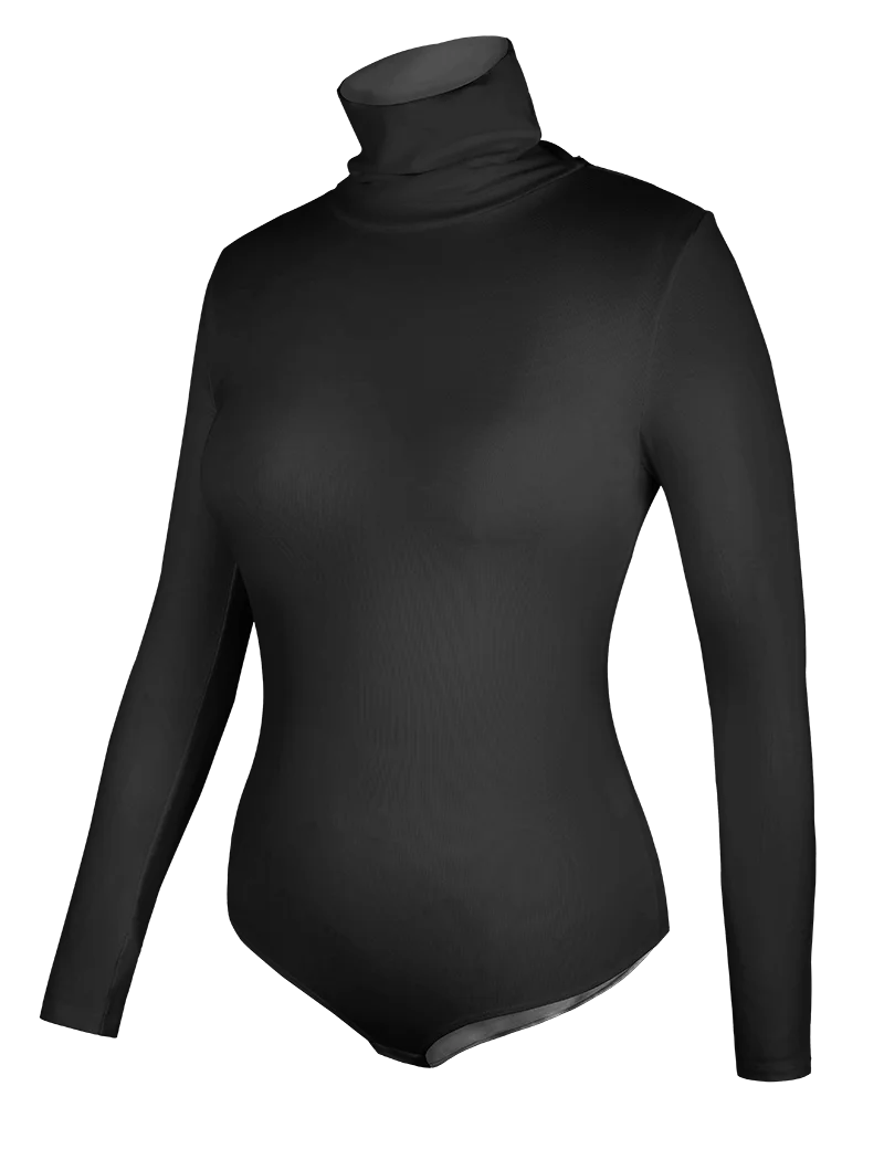 Women's Thermal Underwear Tops High Collar Long Sleeve Bodysuits Soft Keep Warm Cold Weather Compression Bottoming Shirts