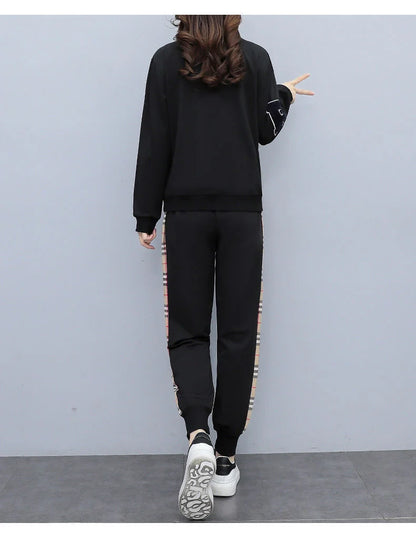 Women's Casual Fashion Plush Sweater Sweat Suits 2025 Spring And Autumn Winter New Temperament Matching Two Piece Sets For Women