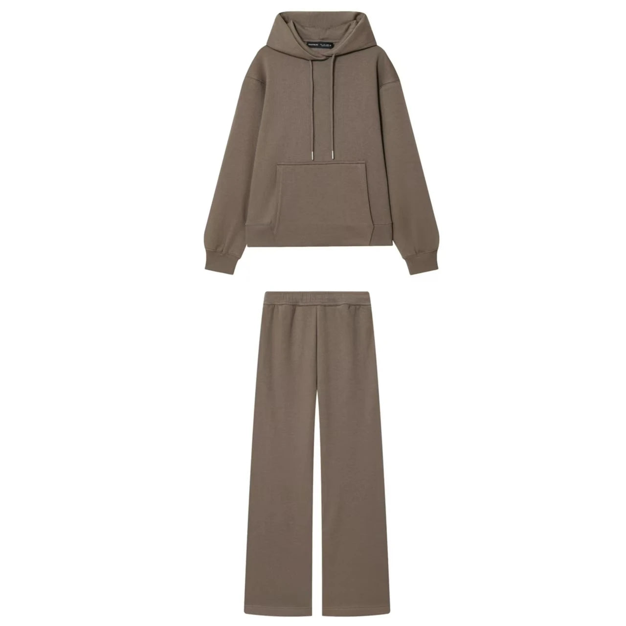 Women's Suit New for Autumn 2025 Solid Color Long Sleeve Basic Hoodie Fleece Sweatshirt and Long Pants Set Casual Fashion