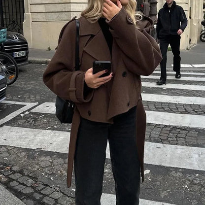 Women Autumn Winter Womens Sweater Jacket  Suit Long Sleeve Jacket Outerwear Comfy Knitwear  Plus Size Skinny Niche Petite