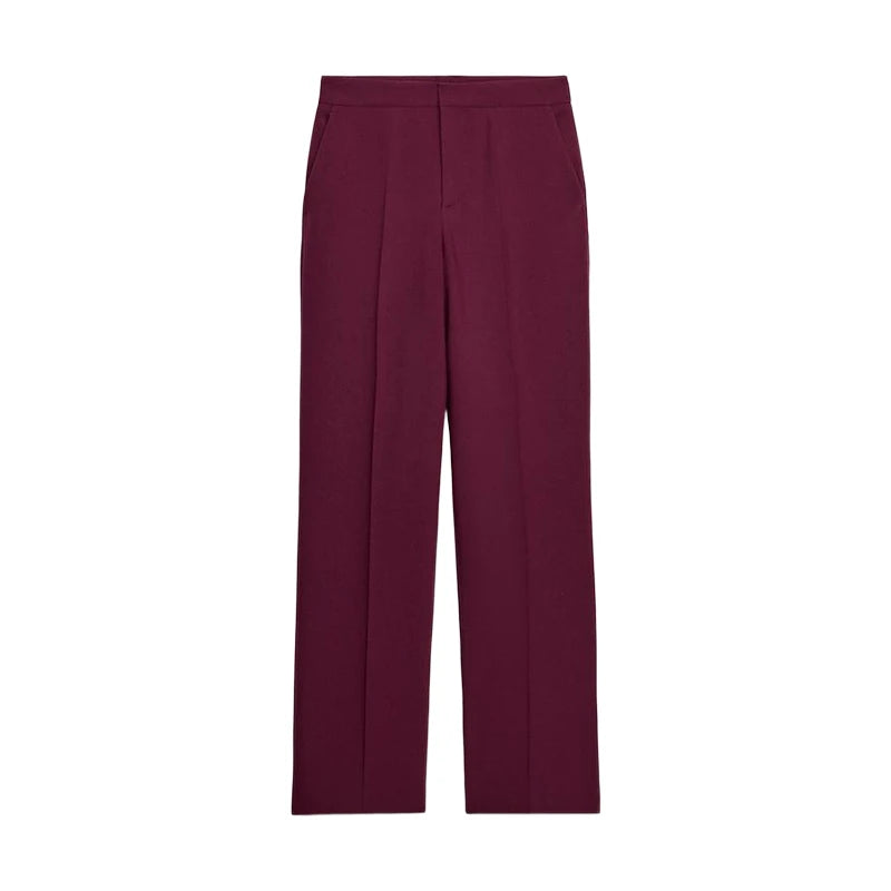 Women's Feather Suit Blazer Pants Set Lapel Shoulder Pads Full Sleeve Jackets Pockets Straight Pant 2025 Autumn Lady Suit Street