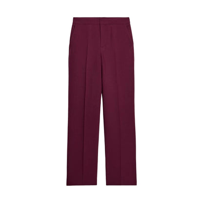 Women's Feather Suit Blazer Pants Set Lapel Shoulder Pads Full Sleeve Jackets Pockets Straight Pant 2025 Autumn Lady Suit Street