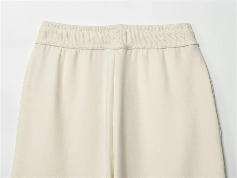 Women's Suit New for Autumn 2025 Solid Color Long Sleeve Basic Hoodie Fleece Sweatshirt and Long Pants Set Casual Fashion