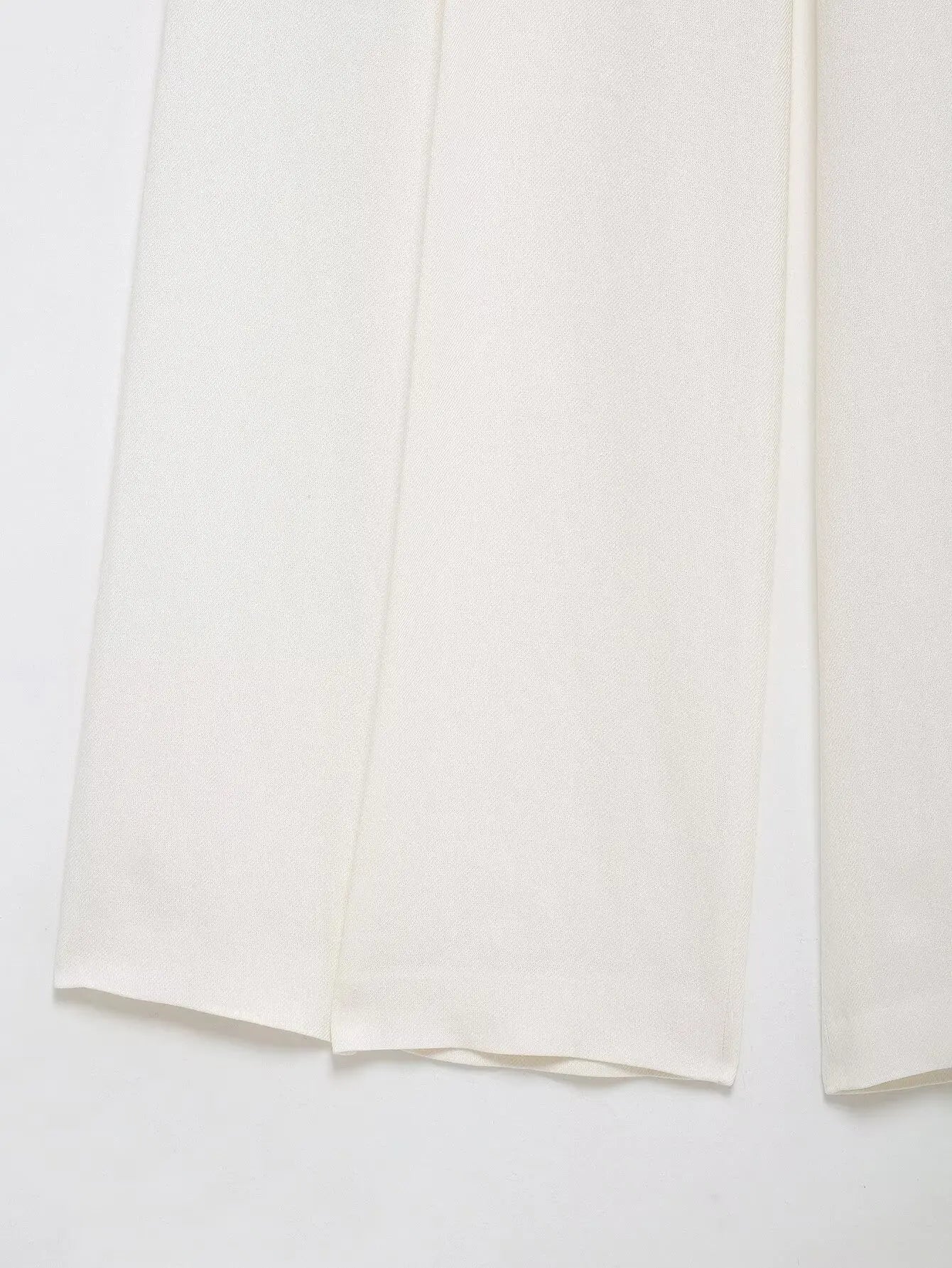 HH Women Spring Fashion Suits White Turn-Down Collar Long Sleeves Lace-Up Blazers+High Waist Zipper Long Pants Female Sets