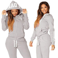 Fashion Women Track Suits Sports Wear Jogging Suits Ladies Hooded Tracksuit Set Clothes Hoodies+Sweatpants Sweat Suits