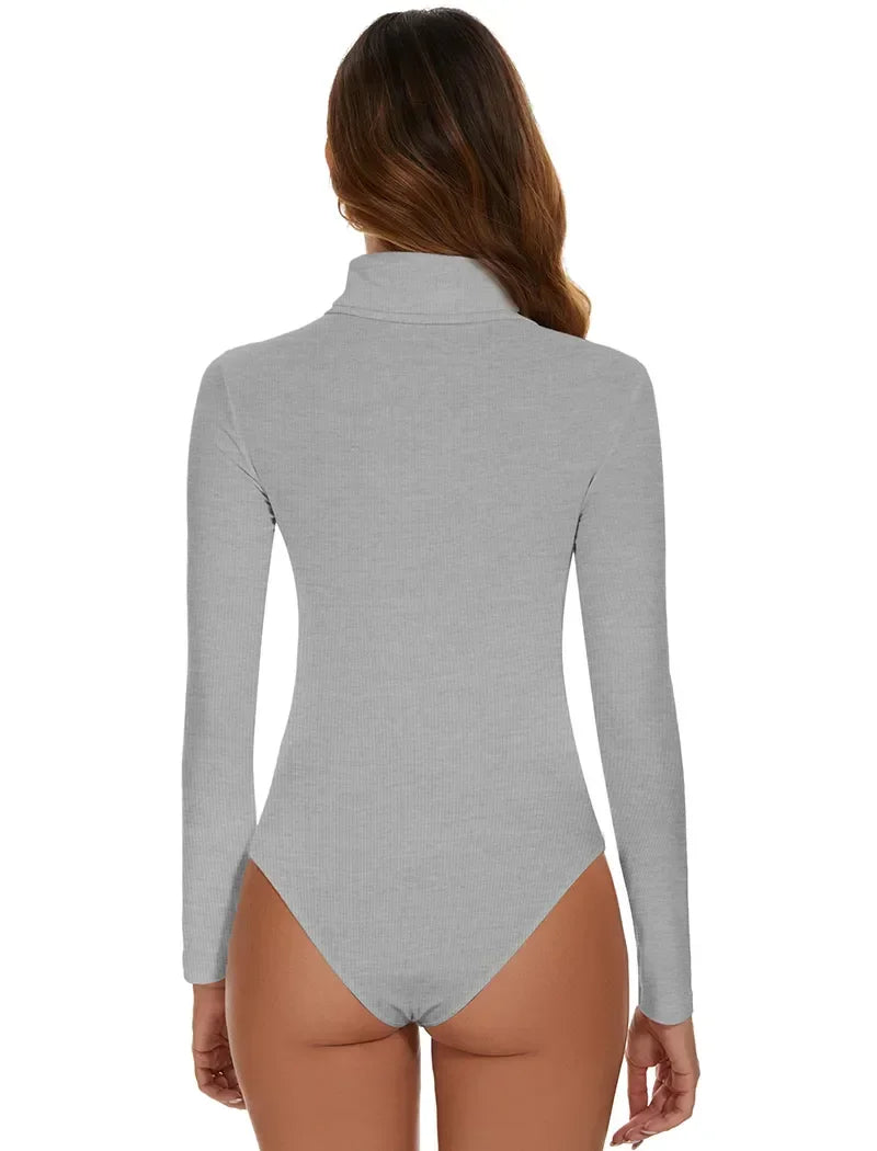 Women's Thermal Underwear Tops High Collar Long Sleeve Bodysuits Soft Keep Warm Cold Weather Compression Bottoming Shirts