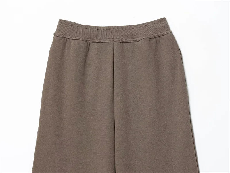 Women's Suit New for Autumn 2025 Solid Color Long Sleeve Basic Hoodie Fleece Sweatshirt and Long Pants Set Casual Fashion