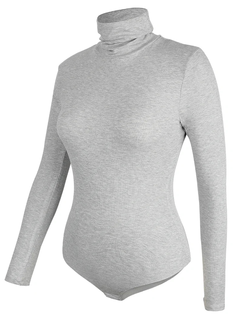 Women's Thermal Underwear Tops High Collar Long Sleeve Bodysuits Soft Keep Warm Cold Weather Compression Bottoming Shirts