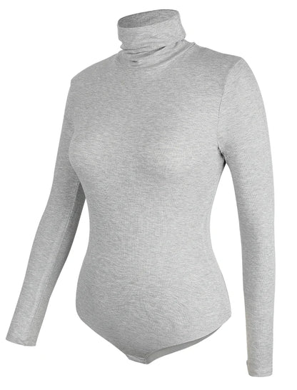 Women's Thermal Underwear Tops High Collar Long Sleeve Bodysuits Soft Keep Warm Cold Weather Compression Bottoming Shirts