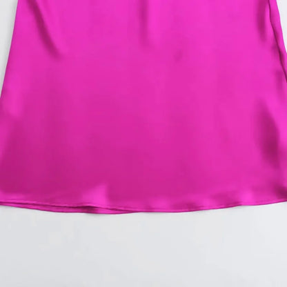 ASDS Summer Satin Slim-Fit Dress – Multicolor Chic Style