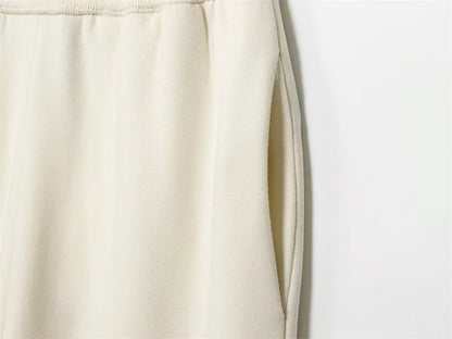 Women's Suit New for Autumn 2025 Solid Color Long Sleeve Basic Hoodie Fleece Sweatshirt and Long Pants Set Casual Fashion