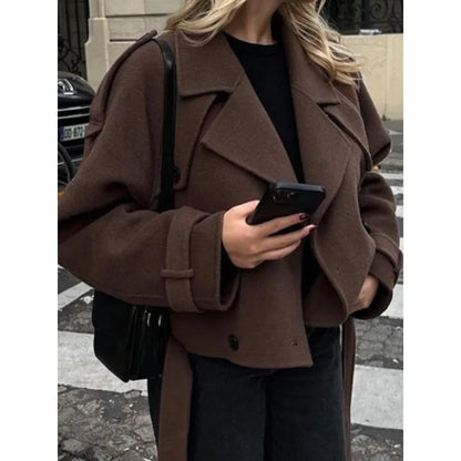 Women Autumn Winter Womens Sweater Jacket  Suit Long Sleeve Jacket Outerwear Comfy Knitwear  Plus Size Skinny Niche Petite