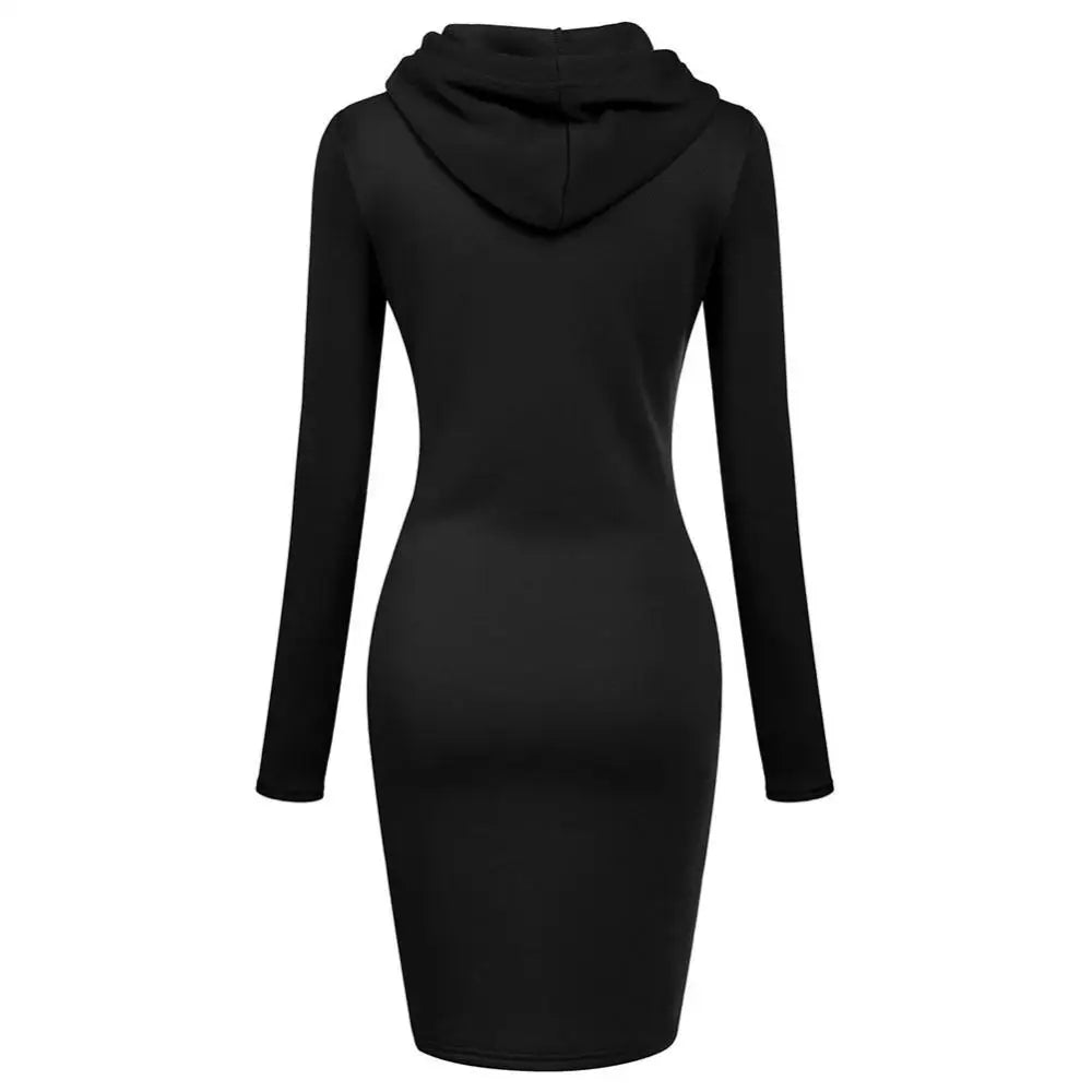 Ladies Dress Autumn Women Hooded Dresses Hoodies Women Sweatshirts