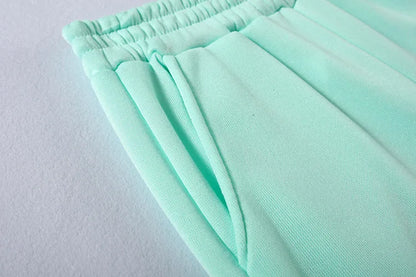 Winter Tracksuit Women Two Piece Set - Oversized Hoodie Sweatpants Solid Color Sportswear Suit |Casual Sweatshirt Trouser Set