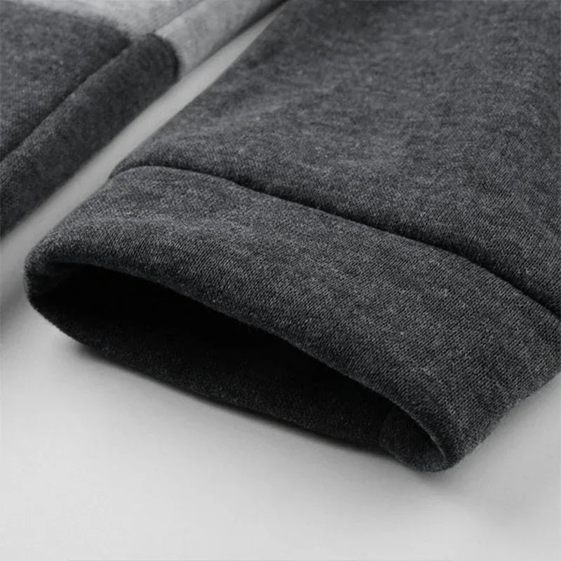 2024 Womens Outfits High Quality Color Block Hooded Sweatshirt Black Sweatpants Trend Jogging Hot Sales Sport Casual Tracksuit